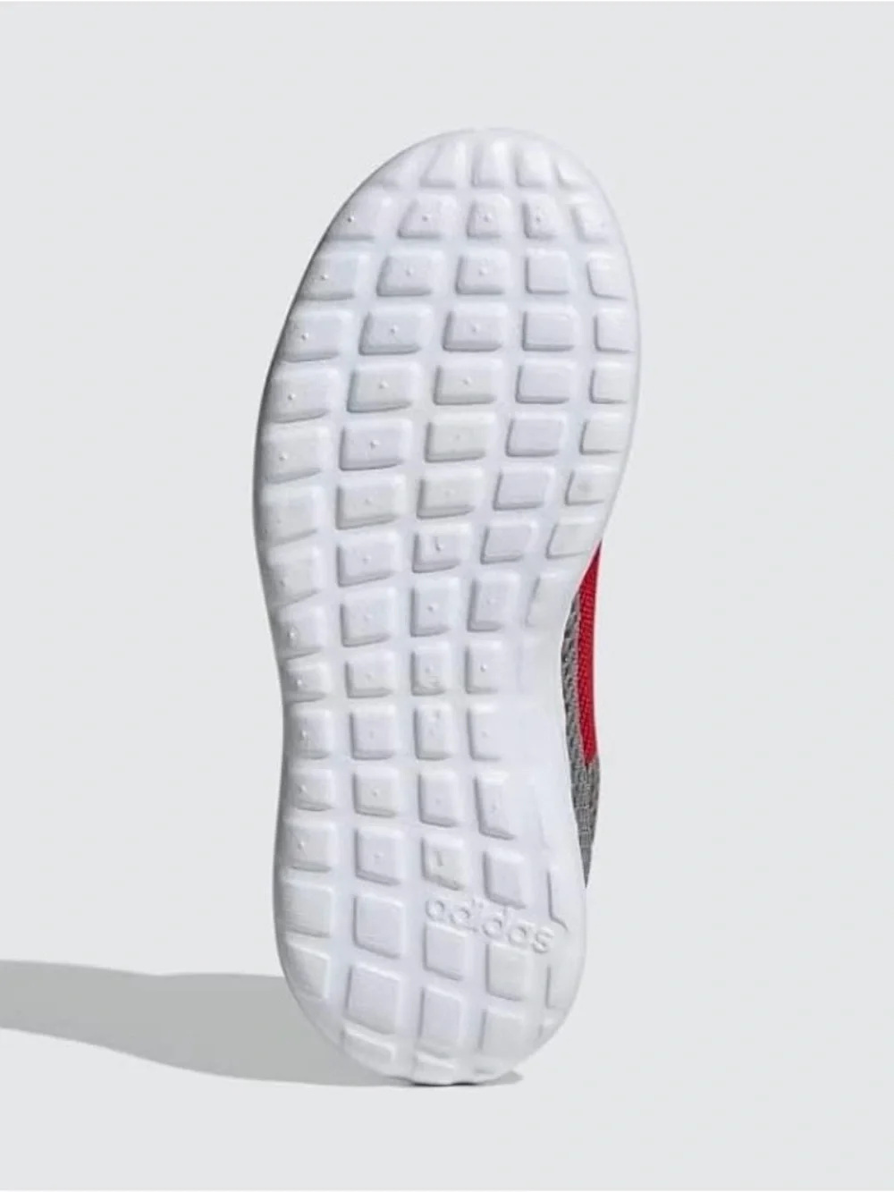 adidas Toddler Grey Mesh Slip-On Sneaker with Red Strap